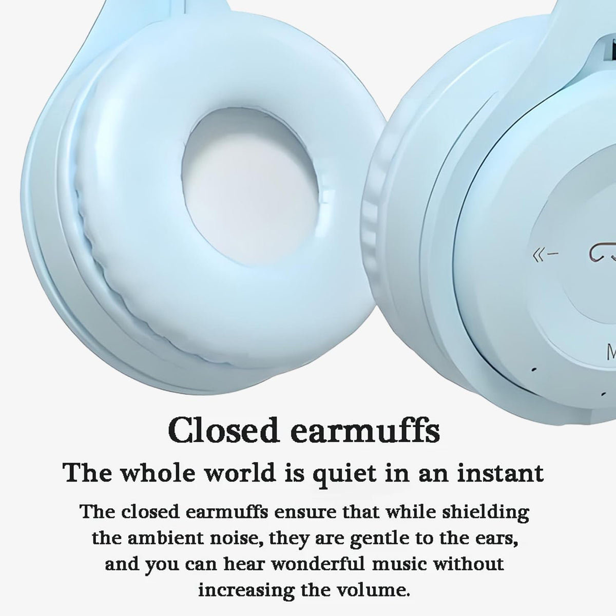 Generic Headset Upgraded Hybrid Noise Cancelling Bluetooth Headphones Over Ear Wireless Bluetooth with Mic Soft-Earpads