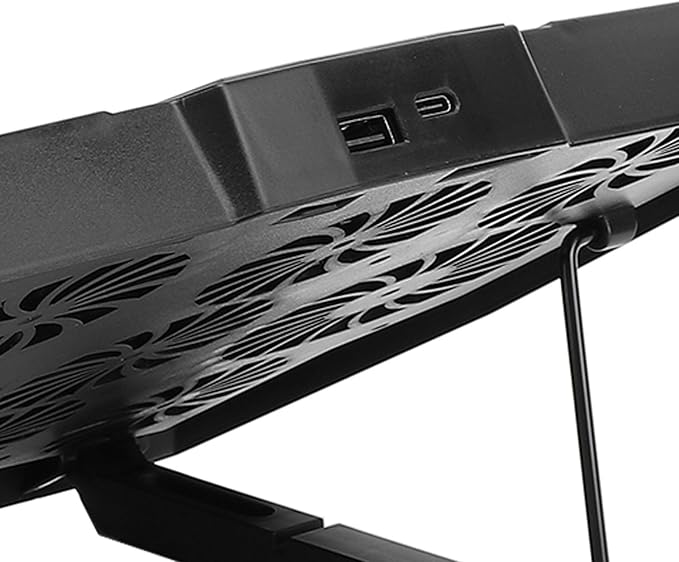 Laptop Cooling Pad Laptop Cooler 3500RPM Type C 12 Fans 5 Height Adjustable Portable Laptop Fan Cooler Stand ABS &amp SUS 39.82oz for Home Office