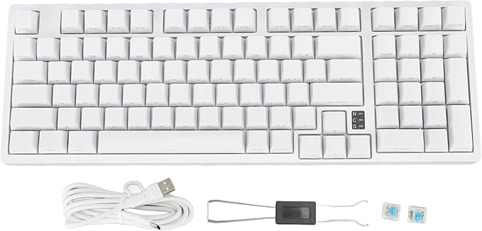 Vikye Mechanical Gaming Keyboard 3 - Modes 98 Keys Hot Swappable Keyboard with RGB Backlight for Laptop PC BT / 2.4GHz / Type C