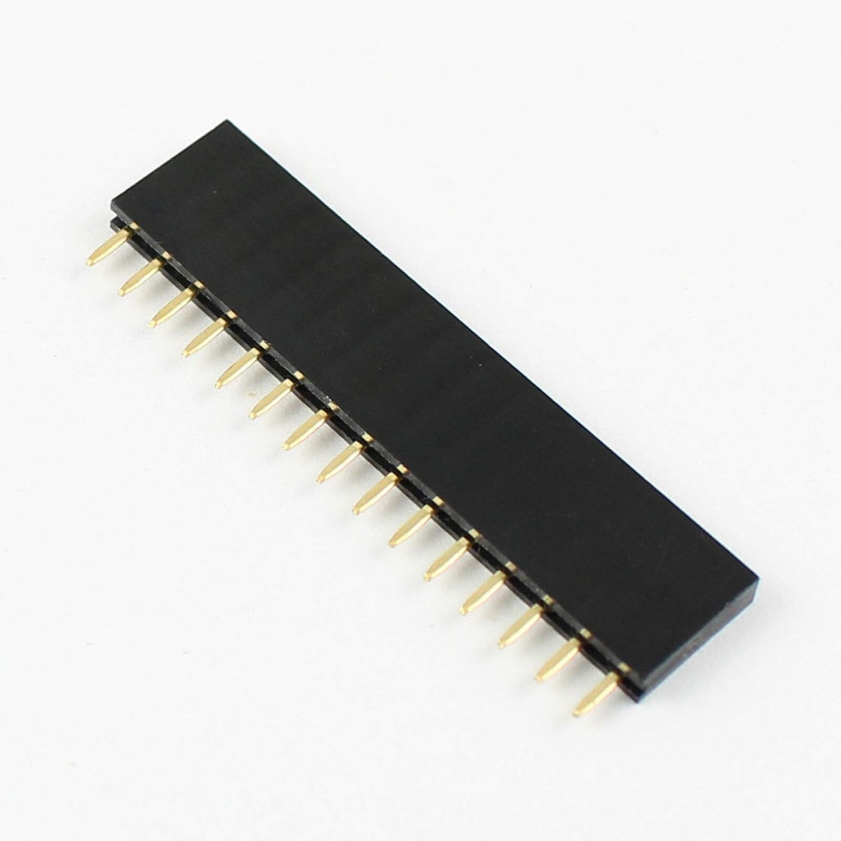 10 pcs 15 Pin 2.54mm Pitch Female Single Row Straight Header Strip, 15 Pin Connector