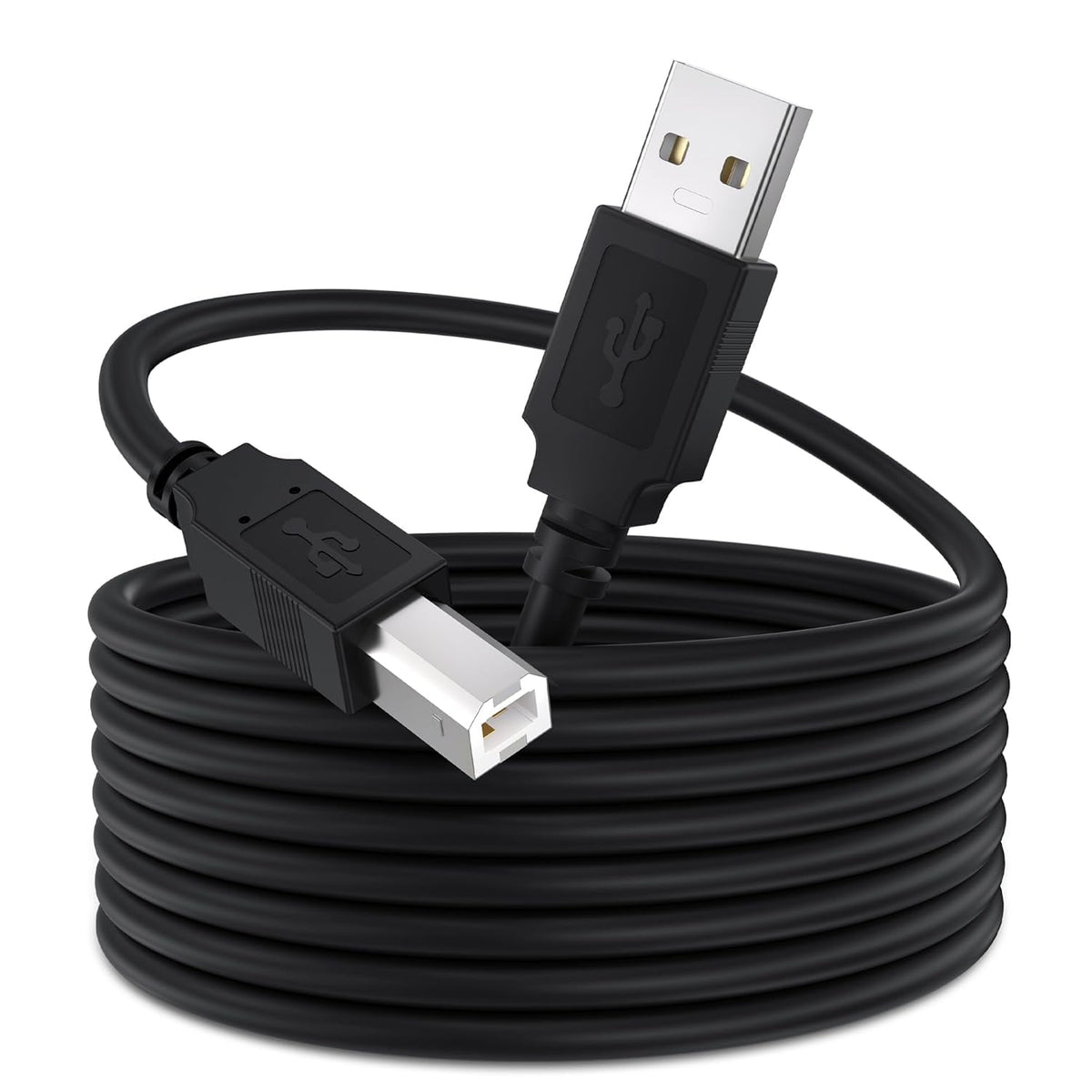 2.0 5ft/1.5M USB Printer Cable USB-A to USB-B Cable Printers Scanners Fax Machine High Speed Compatible for HP