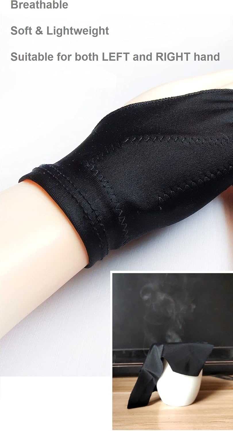 Drawing Glove, Digital Art Glove for Graphic Tablet, Artist Gloves with Two Fingers for iPad