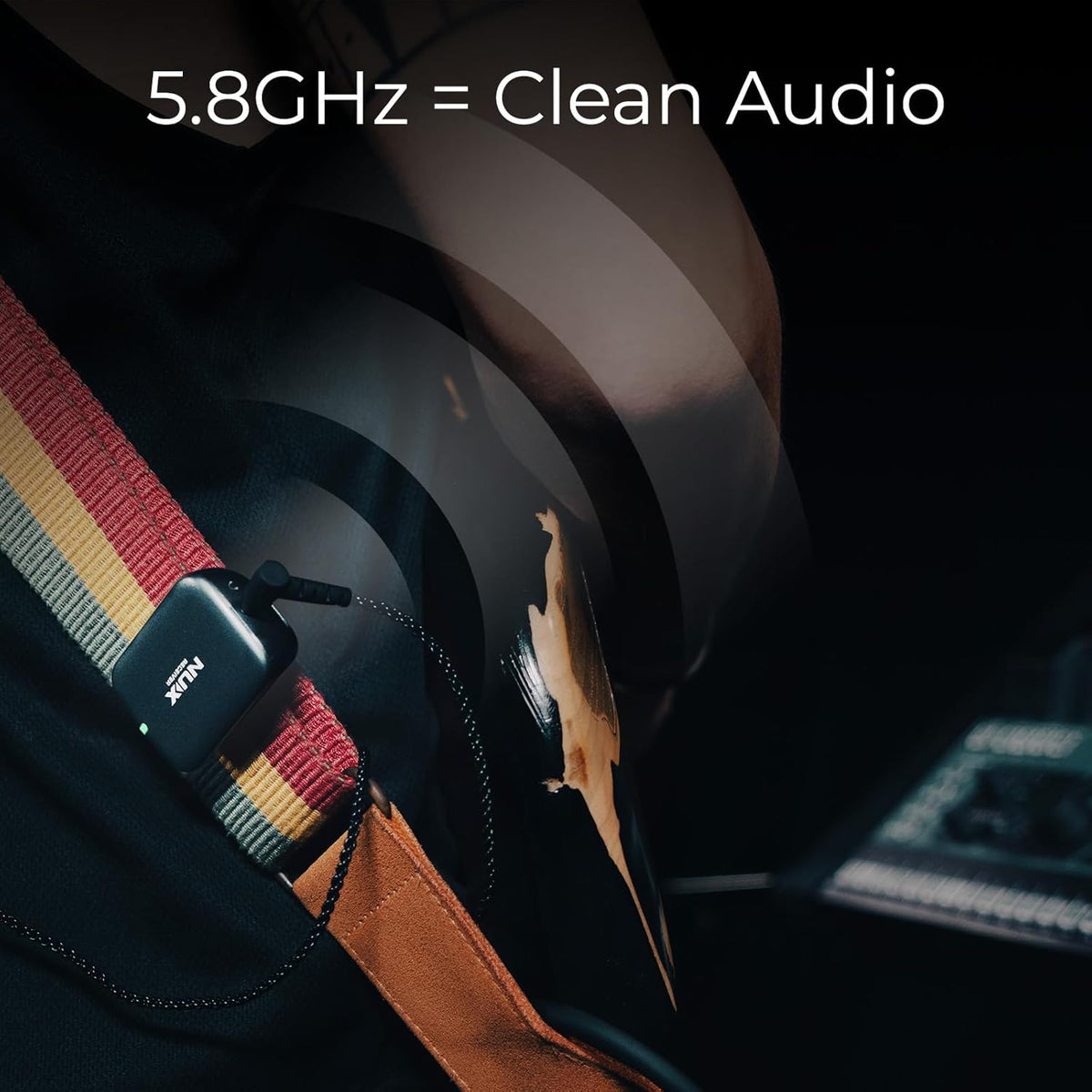 NUX B-7PSM 5.8 GHz Wireless in-Ear Monitor System, Stereo IEM,Charging Case Included, Stereo Audio transmitting, Designed for Live Shows and Band Rehearsals,not Suitable for Personal Silent Practice