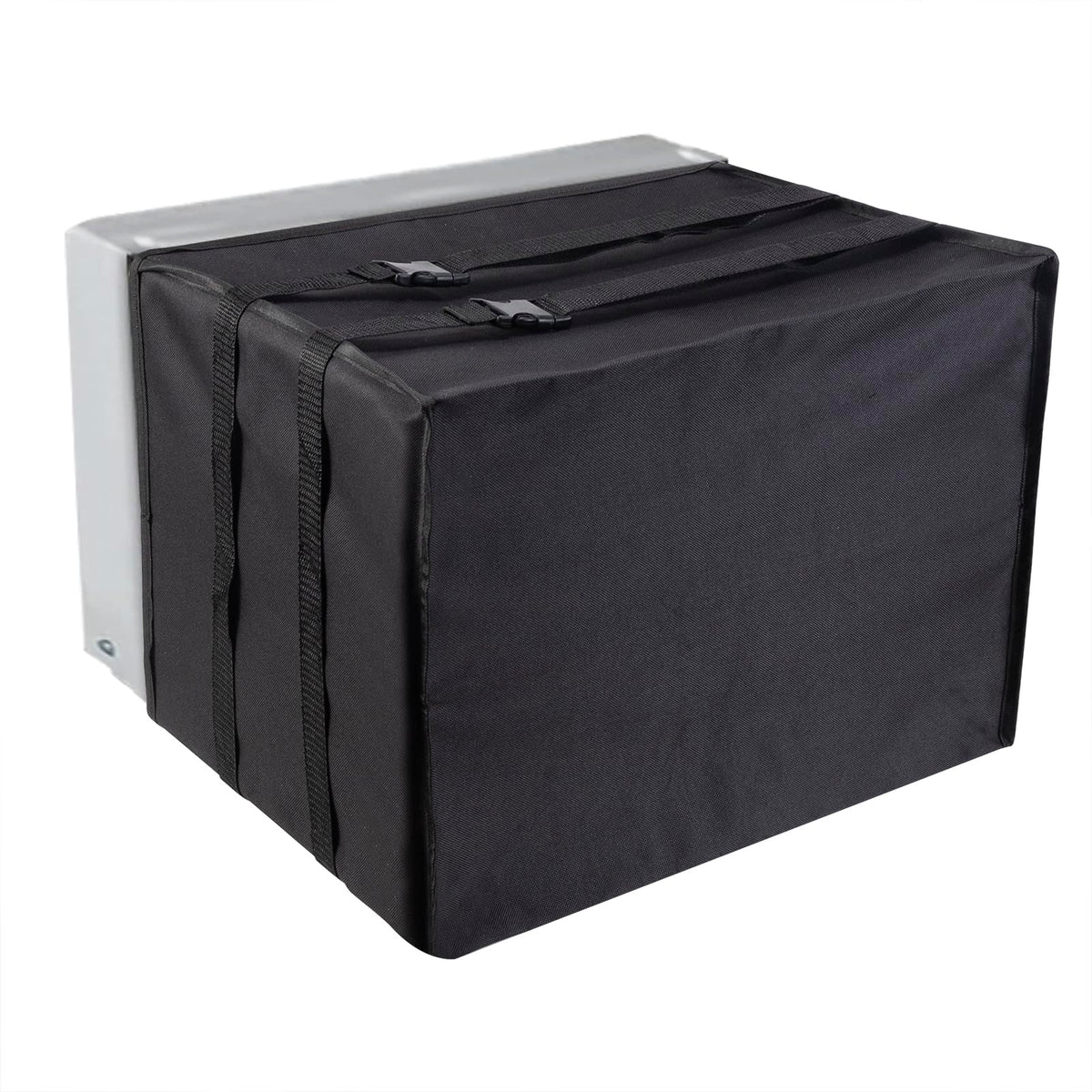 Garpernics Heavy Duty Window AC Cover, 17Wx12Dx13H, Black, Water Resistant, Cotton, Adjustable Straps