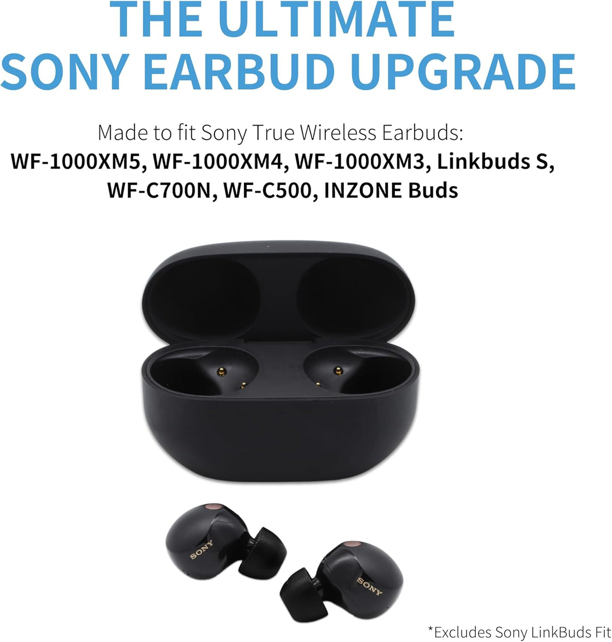 Comply TrueGrip | Premium Memory Foam Replacement Earbud Tips for Sony True Wireless Earbuds | Enhanced Comfort, Secure Fit, Superior Noise Isolation, Cleaning Tool | Black, Small (3 Pairs)