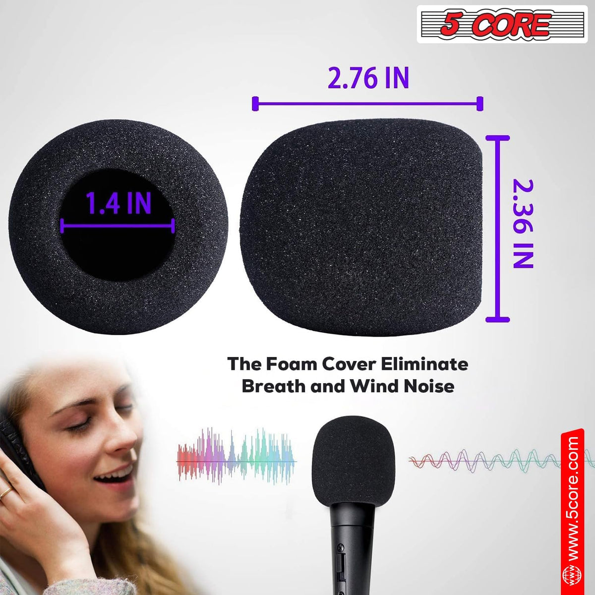 5Core Recordng Microphone Podcast Bundle Condenser w Microphone Arm Desk Mic Stand Computer Gaming Recording Vocals Streaming - RM 7 BLU