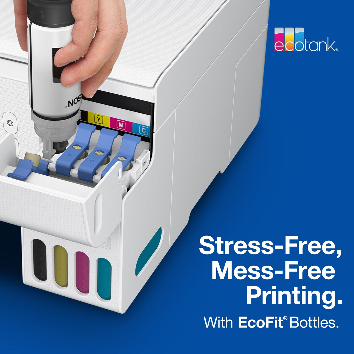 Epson 522 EcoTank Ink Ultra-high Capacity Bottle Black & Color Combo Pack (T522120-BCS) Works with ET-2720, 2800, 2803, 2840, 4700, 4800, 4810