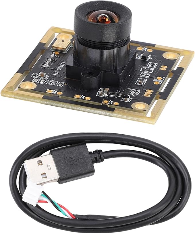 AYNEFY USB Camera Module HD 2MP Manual Focusing Camera with 100 Degree Wide Angle and Dual Microphones for Computer and Laptop Applications
