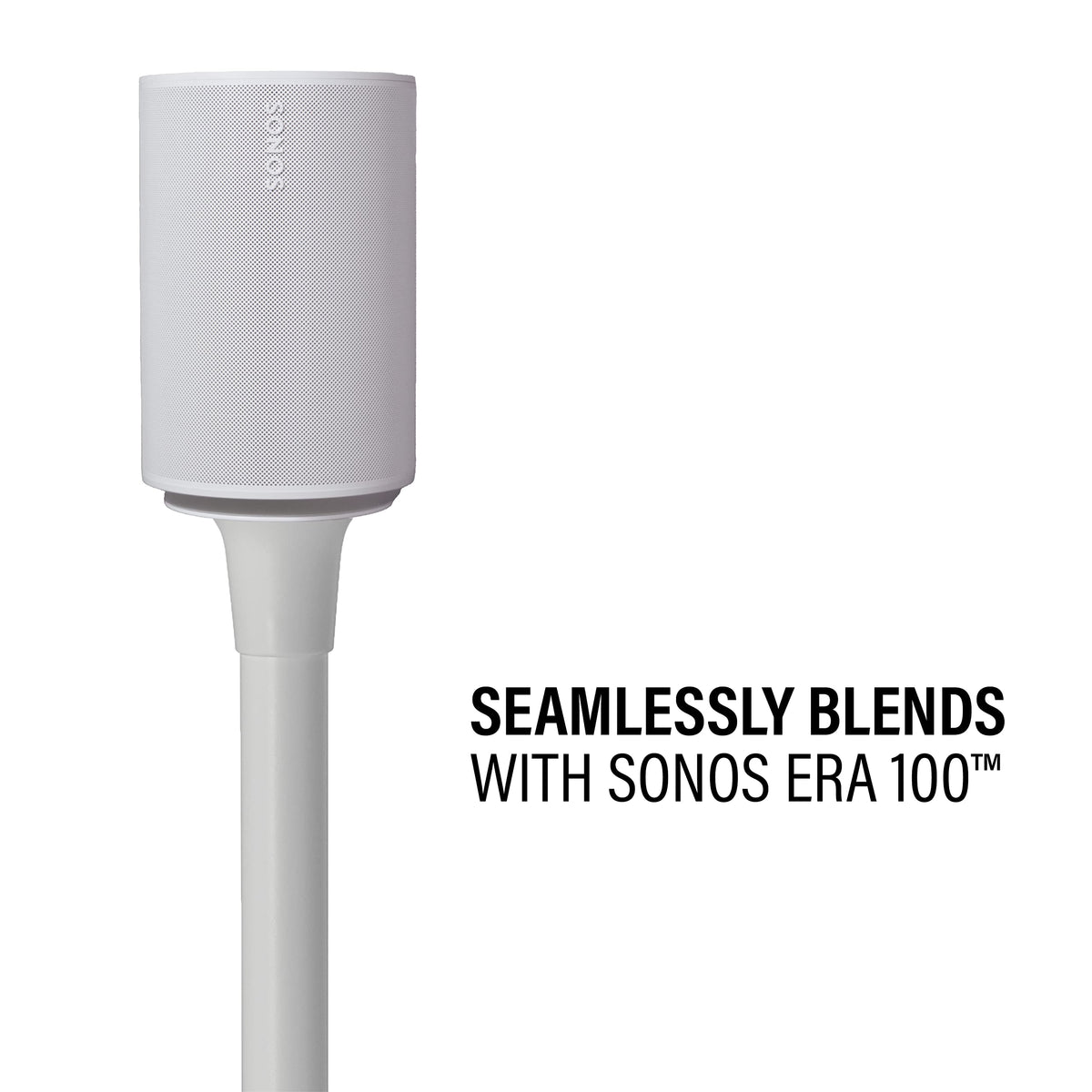 Sanus Wireless Speaker Stand for Sonos Era 100™ - Pair White |, Perfect Stand Setup for Easy and Secure Mounting of New Sonos Era 100™ Speakers