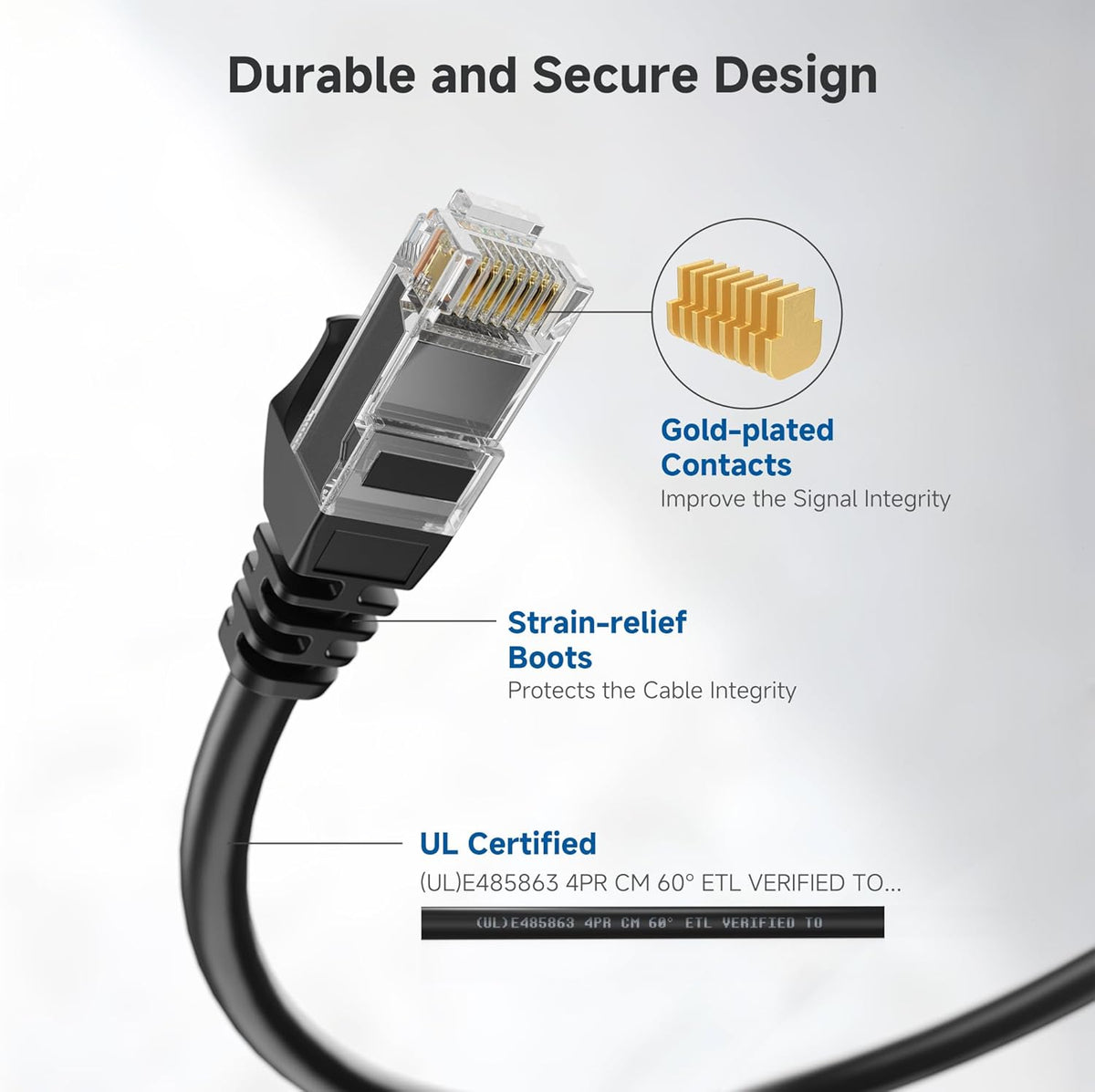 10Gbps 6 100ft, 6 Cat6 Cable Matters Snagless Long Cat Ethernet Cable - Cat Cable, Cord, Ethernet Cord, Black