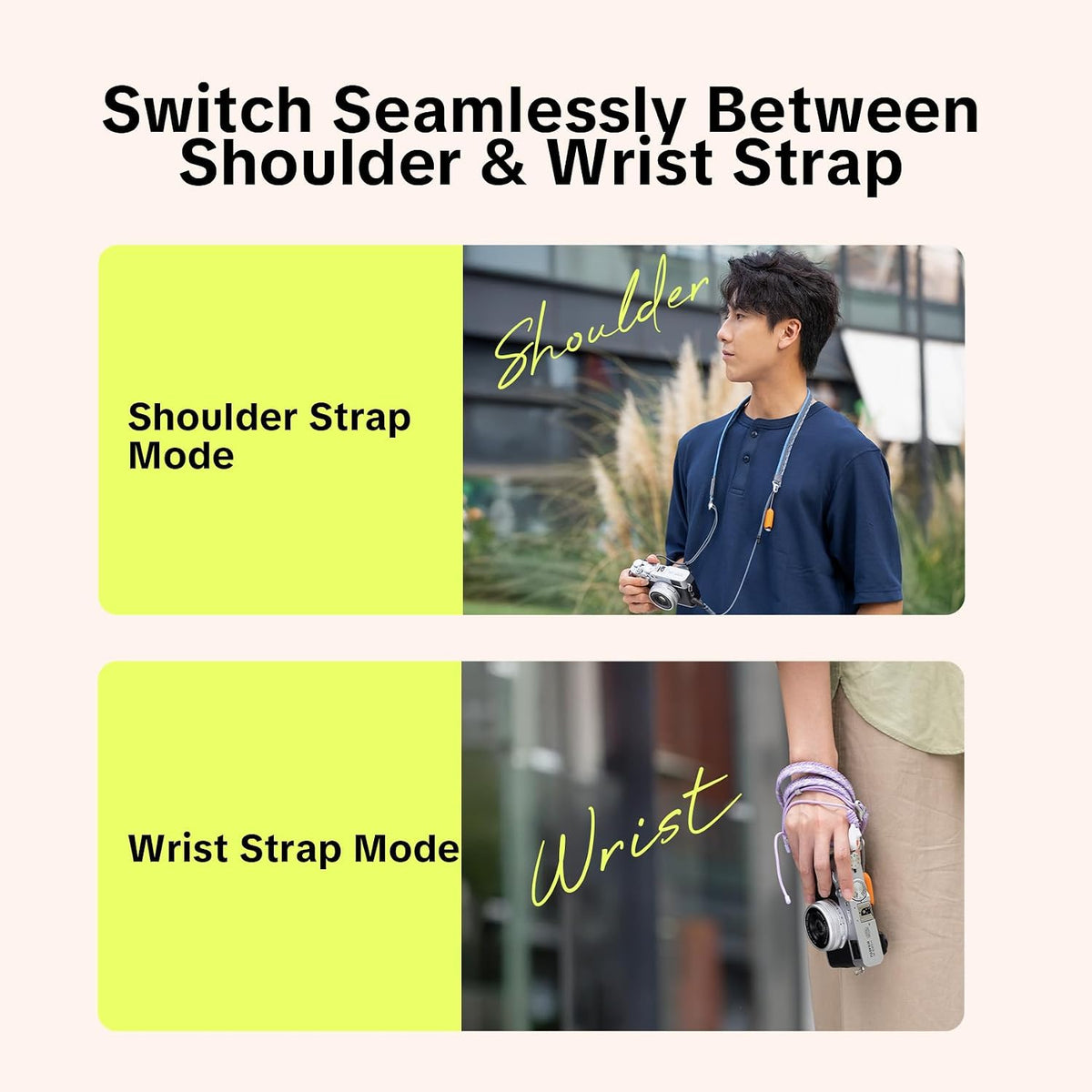 66.1lb, PGYTECH Camera Shoulder Strap Slim Trendy Style, Quick Release Braided Rope Camera Strap Holds Adjustable Neck