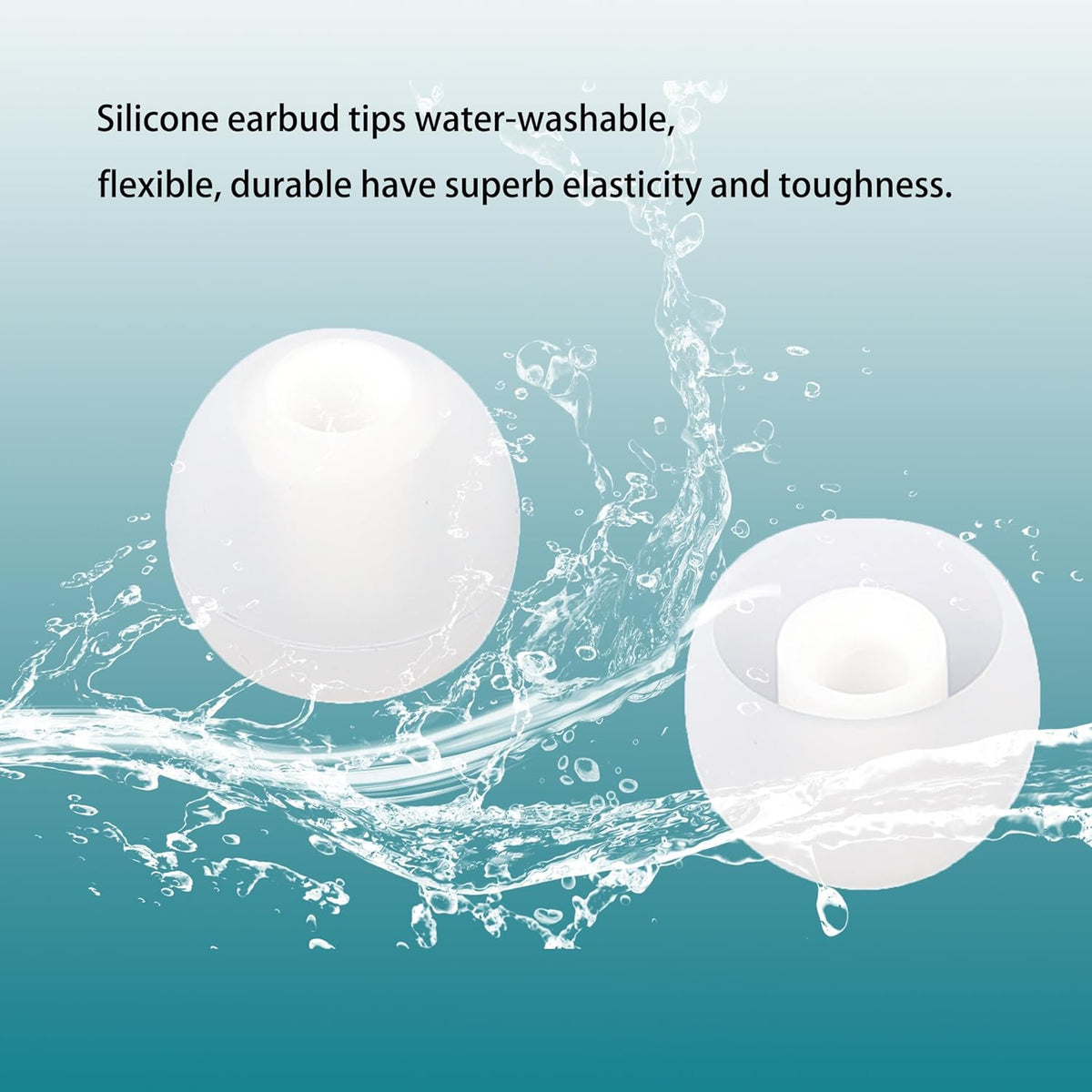 Silicone Replacement Earbud Tips Earbud Covers Fit Most in-Ear Earbuds(Inner Hole 3.8mm -5.1mm) Headphone Ear Tips Earbuds Rubber Tips 9 Pairs S M L