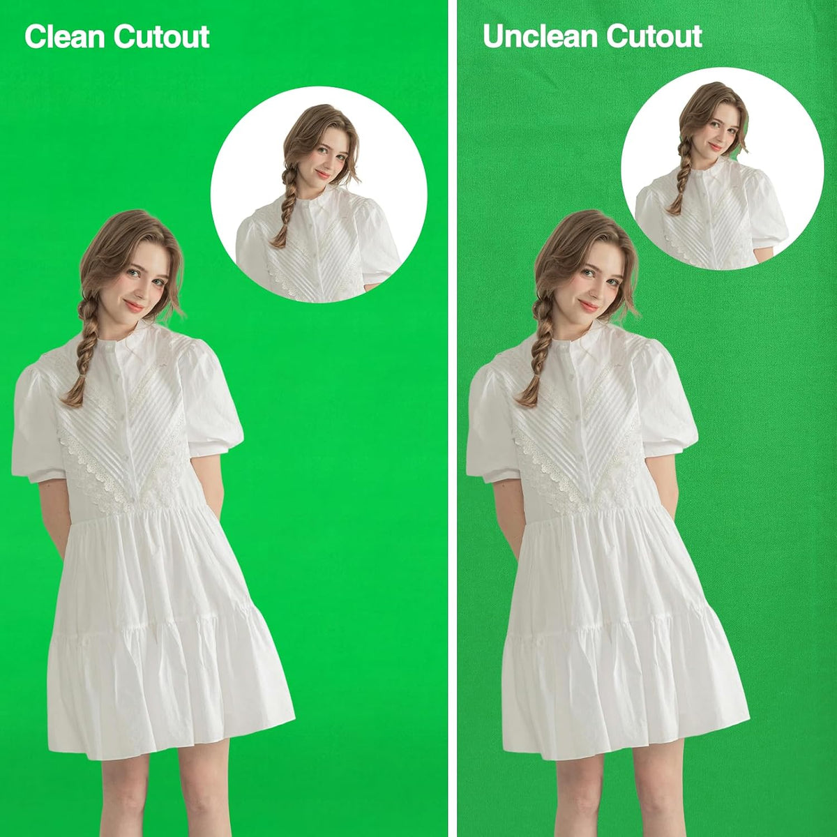 8x10ft Green Screen Backdrop, (WxH) Photography Chromakey Greenscreen Background Sheet, Polyester Collapsible Green