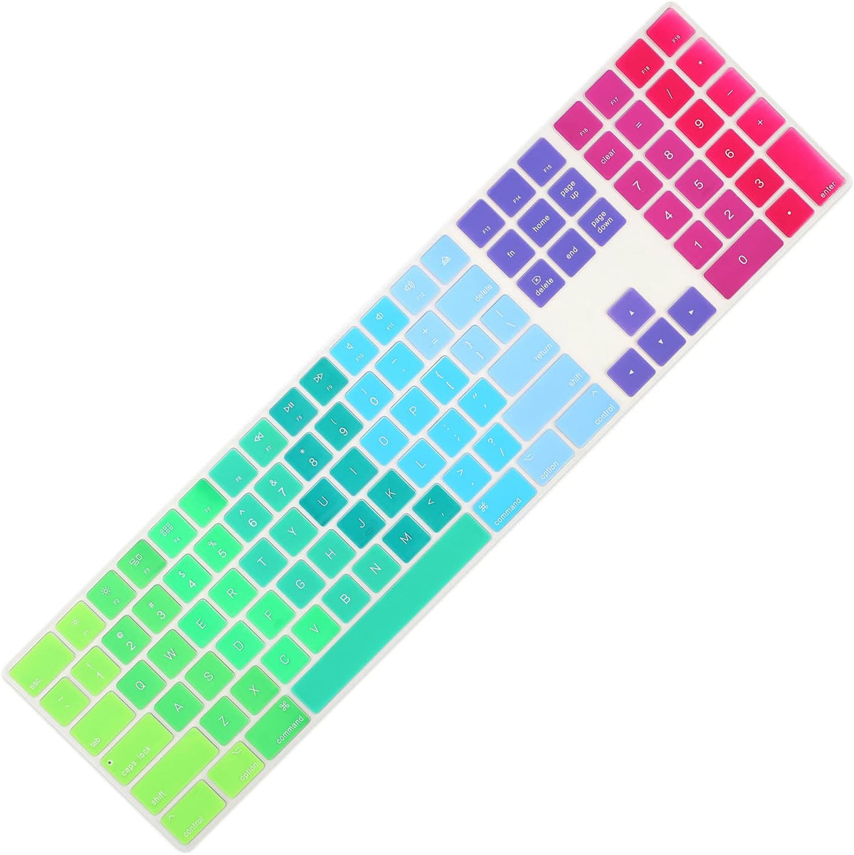 Allinside Rainbow Cover for Apple iMac Magic Wireless Keyboard with Numeric Keypad MQ052LL/A A1843 US Layout