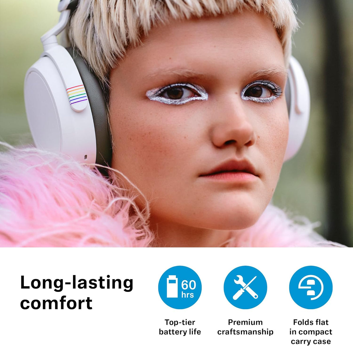 Sennheiser Momentum 4 Headphones - Bluetooth Headset for Crystal-Clear Calls, Adaptive Noise Cancellation, 60h Battery Life, Lightweight, Pride