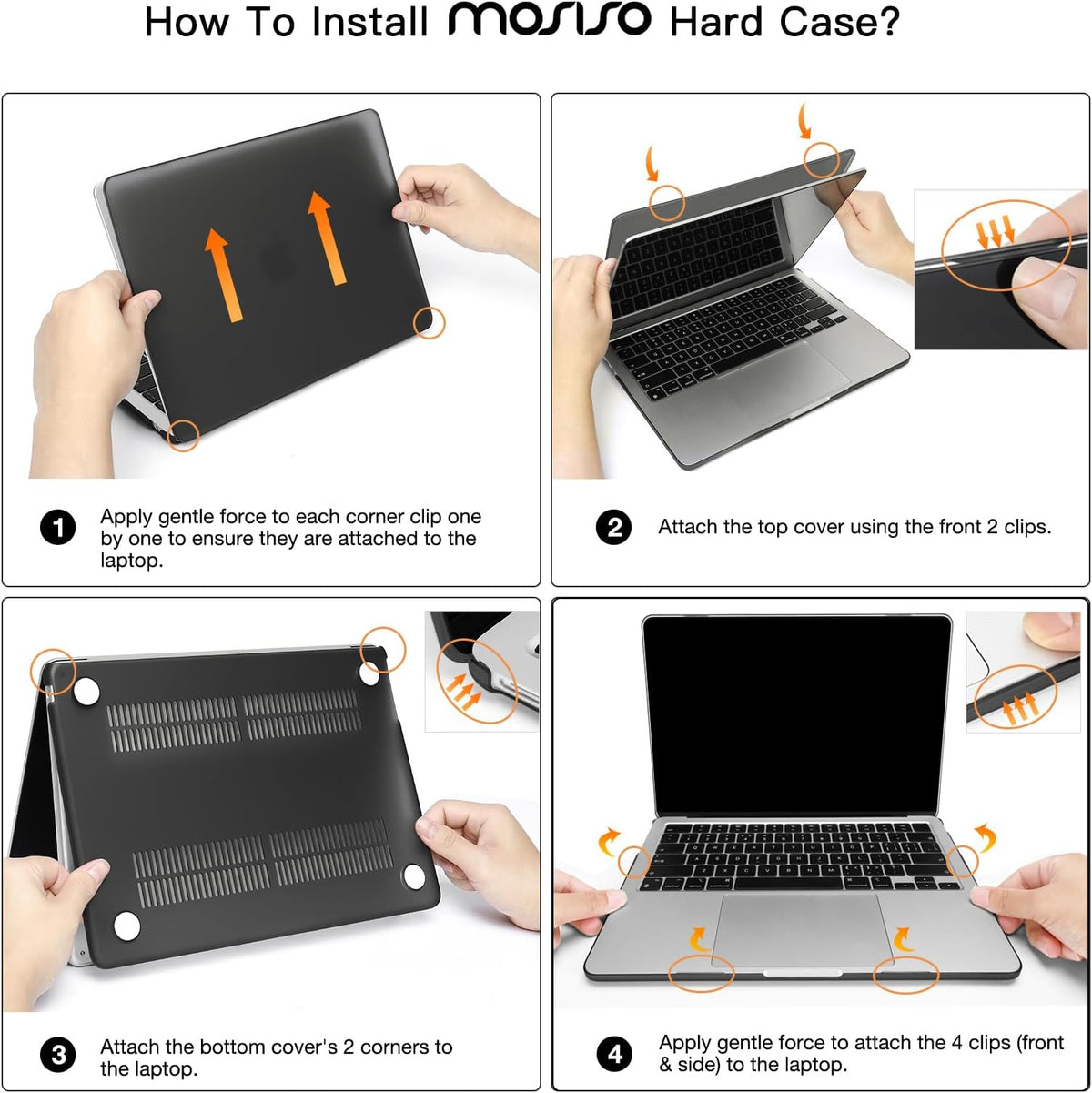 MOSISO Compatible with MacBook Air 13 inch Case 2025 2024 2023 2022 M4 A3240 M3 A3113 M2 A2681, Plastic Hard Shell&Keyboard Cover&Screen Film&Type C for MacBook Air 13.6 inch Case, Slate Gray