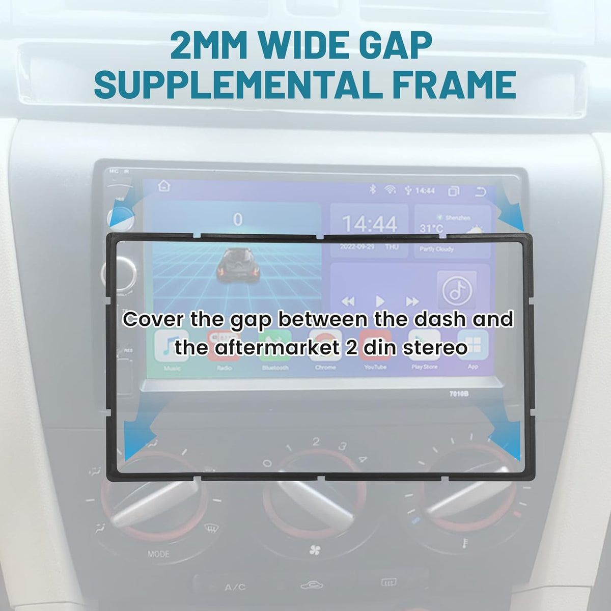 3 2004-2009, NuIth Double DIN Radio Dash Kit W/Radio Wire Harness for Mazda Double Din Installation Multi Kit, Car