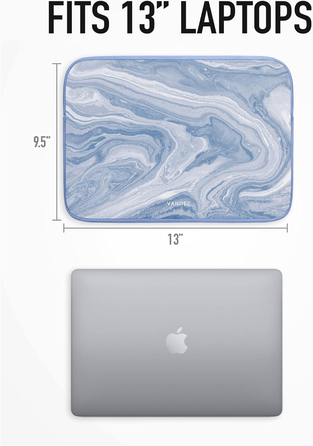 Vandel MacBook Air 13 inch Laptop Sleeve, Fits 13-13.3 inch Laptops: Neoprene MacBook Air & Pro Case, Chromebook, HP Soft Cover | Thin Computer Carrying Bag, Blue Mac (M1 & M2) Pouch