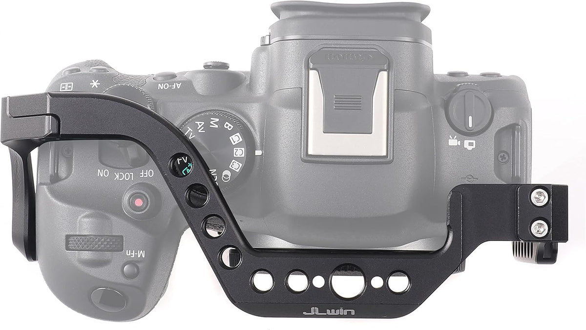 Hersmay EOS R6 II Camera Cage with Top Handle for Canon EOS R6 Mark II Mirrorless Camera Aluminum Alloy Film Movie Making Camera Video Cage with Shoe Mount