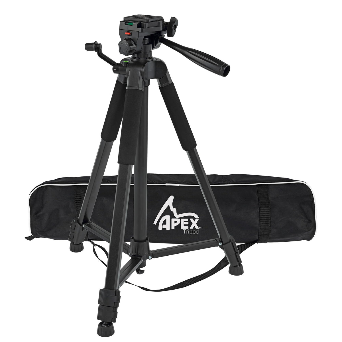 Creative Mark Apex Tripod for Camera - Lightweight Aluminum Camera Tripod Stand with 360° Pan, 90° Forward Backward & Side Tilt, Adjustable Height
