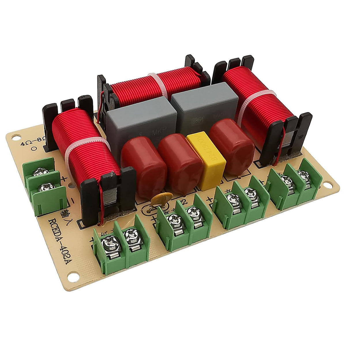 HiQltyla 250W 4-Way RCEDA-402A 4 8 2X 1x 1x Speaker Crossover, Passive Crossover for Car Home Audio to Ohm Bass +