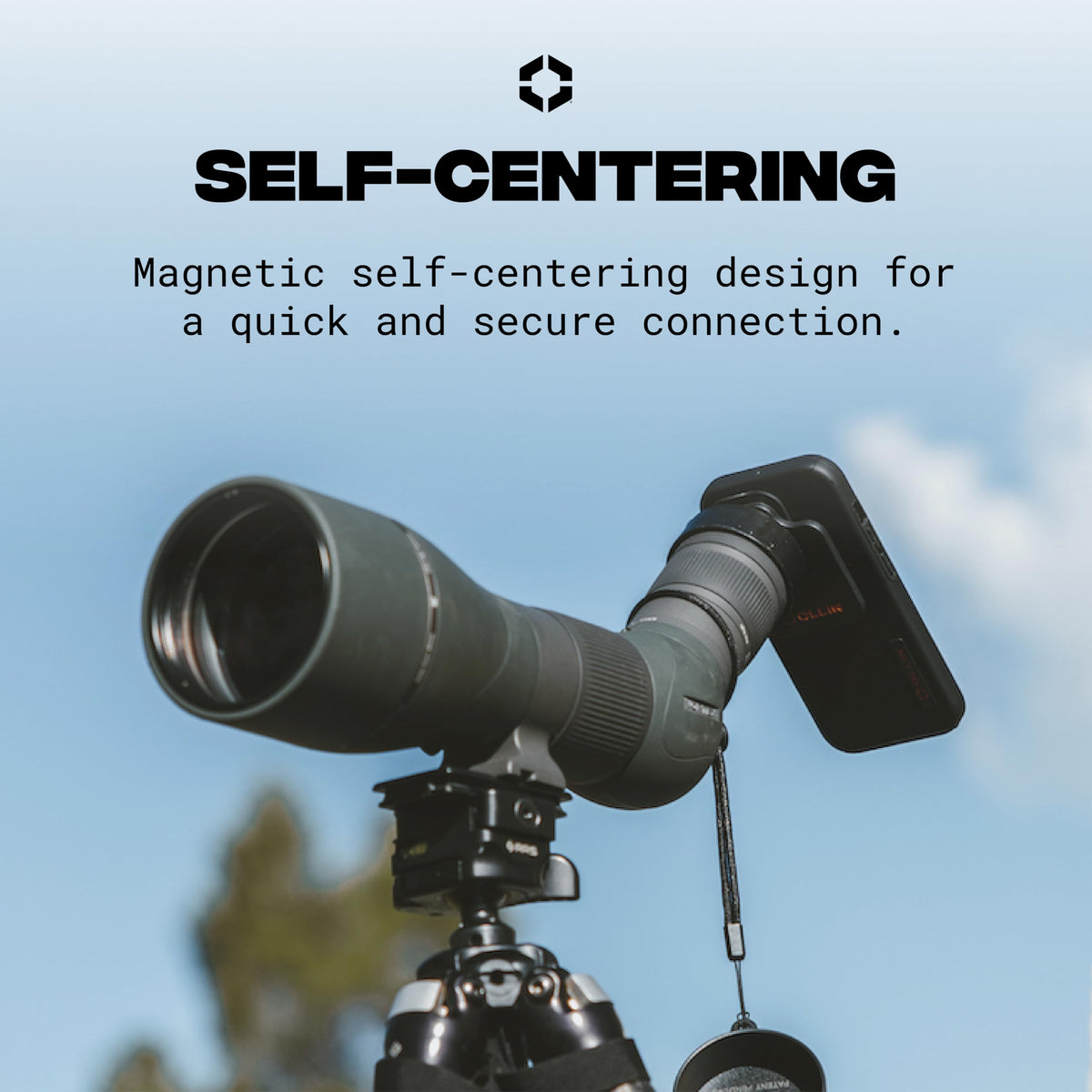 OLLIN Snapshot Spotter Adapter - Magnetic Eye Piece for Spotting Scopes, Attachment for Smartphone Digiscoping, Hunting, Wildlife Photography