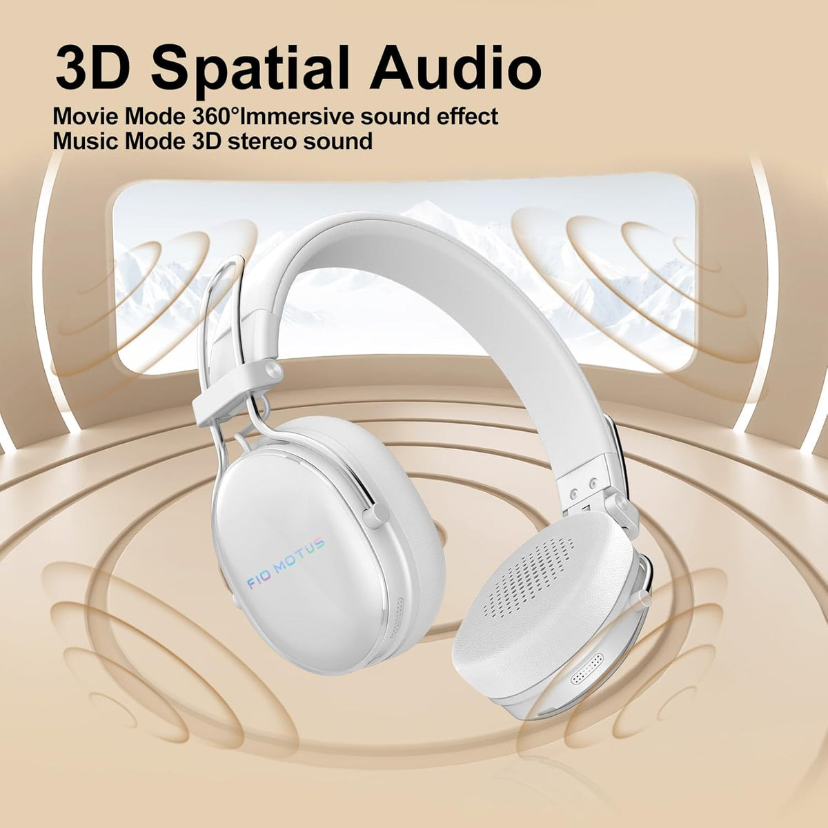 55H Wireless Bluetooth On-Ear Headphones, Active Noise Cancelling, Hi-Res Sound, Playtime, Foldable Design, Lightweight