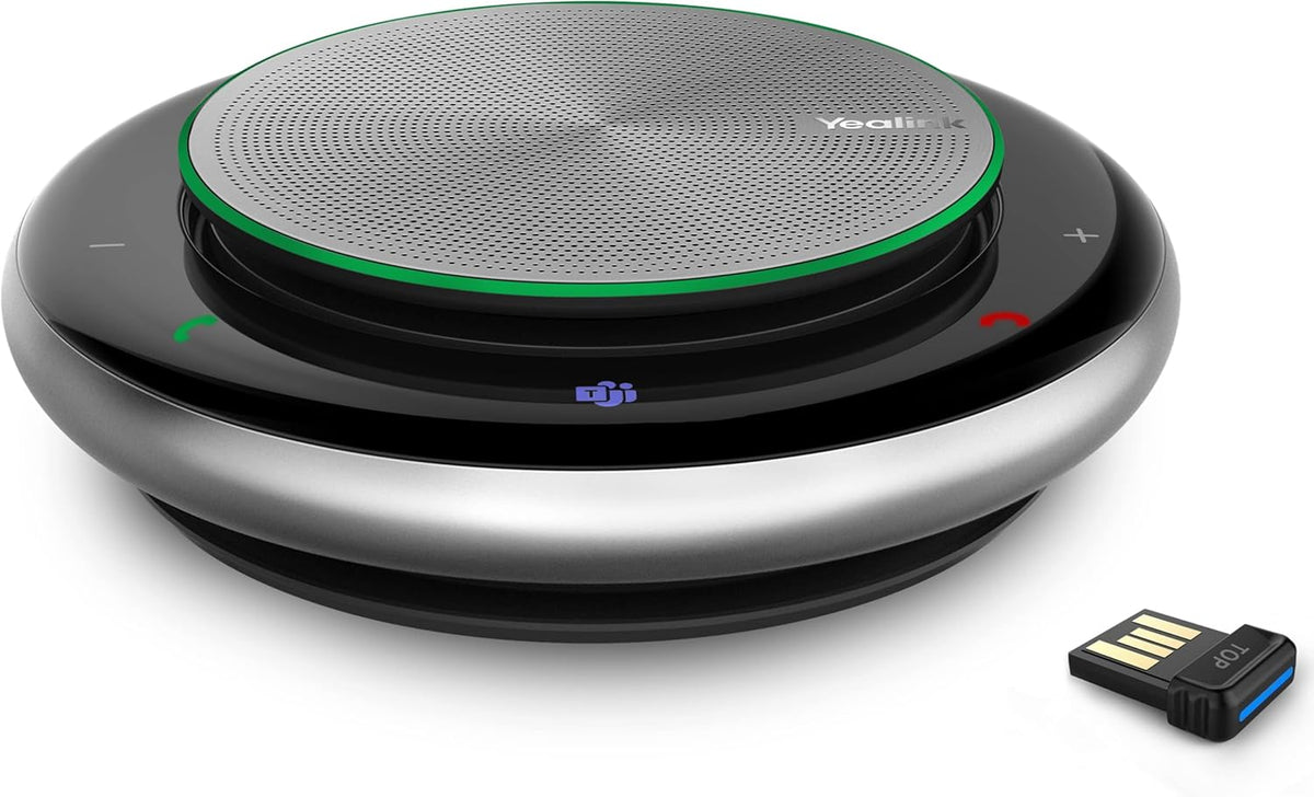 Yealink Bluetooth Speakerphone Conference Microphone Teams-Certified CP900 Enhanced Noise Reduction Algorithm Home Office 360° Voice Pickup