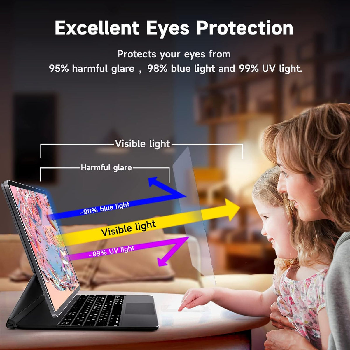 2 Pack Screen Protector for iPad Pro 11 (2021/2020/2018) & iPad Air 5/4 (2022/2020), Ultra HD, Anti Glare, Anti Scratch