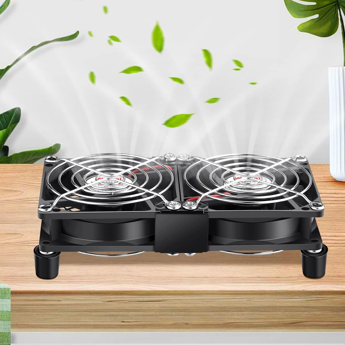 80mm 25mm 110V 120V 240V Wathai x Computer Fan with AC Plug, Dual Ball Big Airflow Variable Speed Controller AC