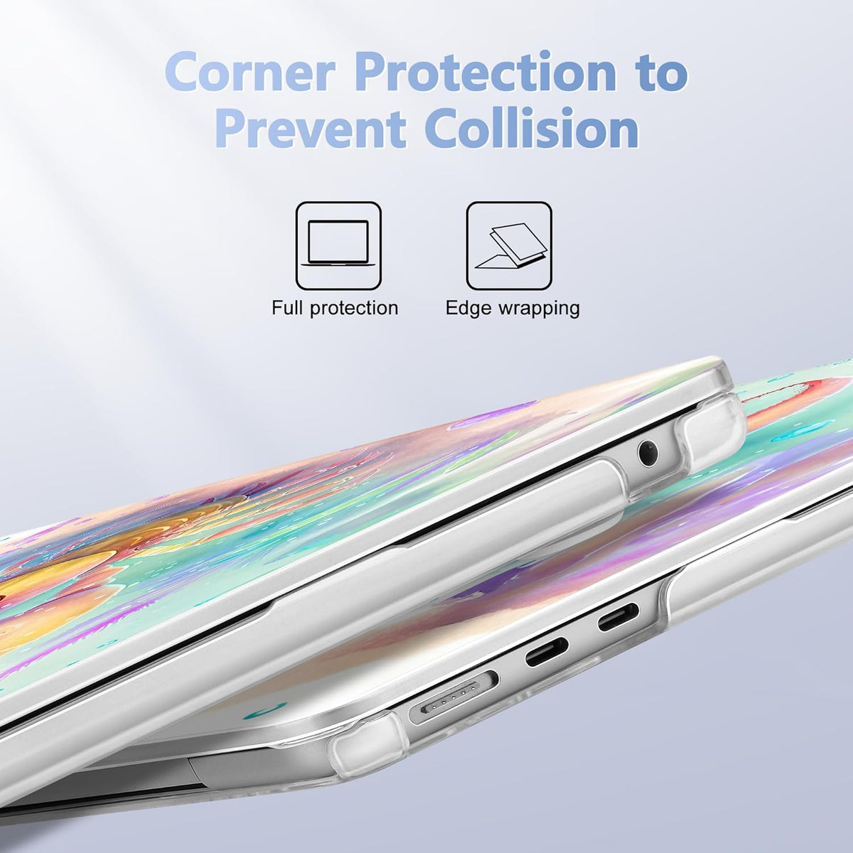 Case for MacBook Air 15 Inch 2025 2024 2023 Release M4 A3241 M3 A3114 M2 A2941, Hard Shell with Screen Protector & Keyboard Cover, Compatible with Touch ID, Shrimp