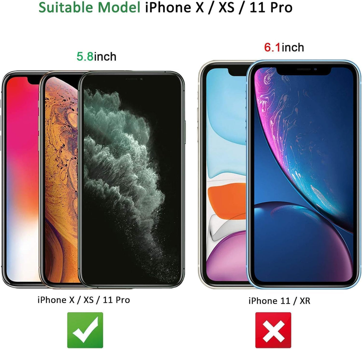 NEW'C 3 Pack Designed for iPhone 11 Pro and iPhone X and iPhone XS Screen Protector,Enhanced Tempered Glass Protection, Case Friendly, Bubble Free Ultra Resistant