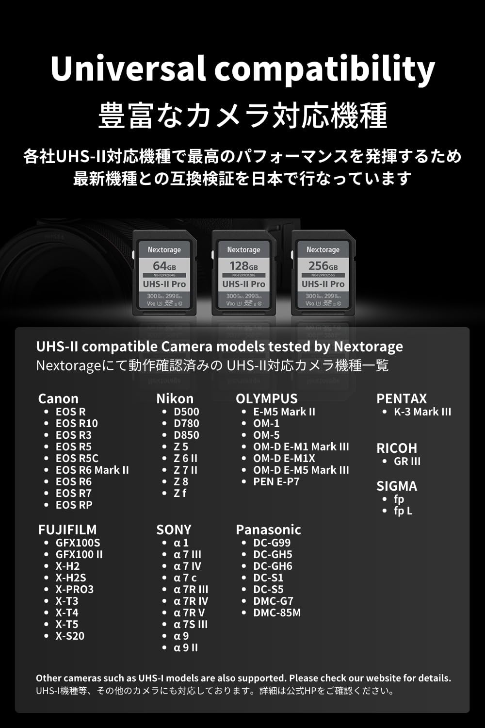 Nextorage 64GB 2pack SDXC UHS-II V90 SD Card Japanese Brand pSLC Max. Write Speed 299MB/s Max. Read Speed 300MB/s 4K Recording F2PRO Series 2P-F2PRO64G SDXC Card for Digital Camera