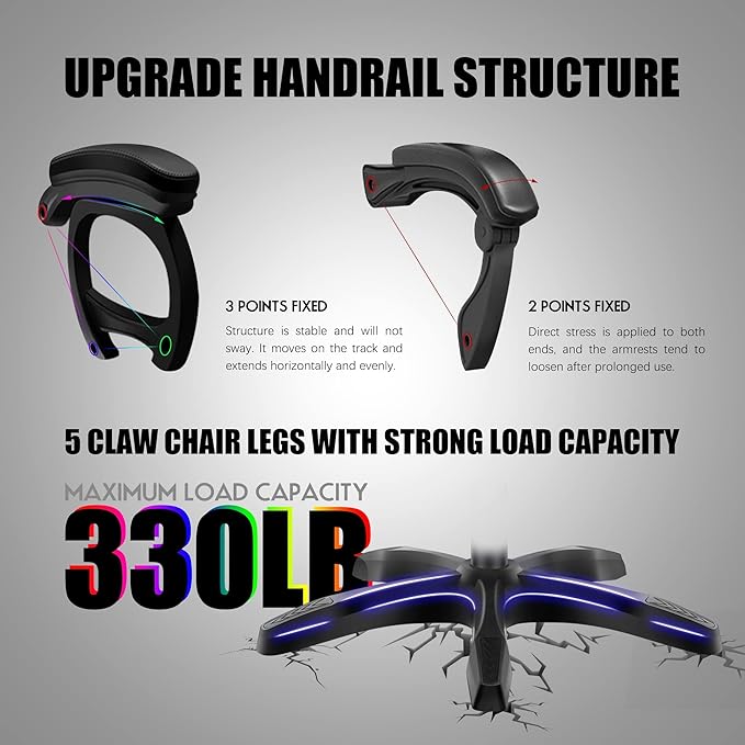 Gaming Chair with 7-Point Massage Function Ergonomic Computer Chair with Footrest and Lumbar Support Video Gaming Chair with RGB Lights and Speakers Adjustable Backrest Swivel ChairPink