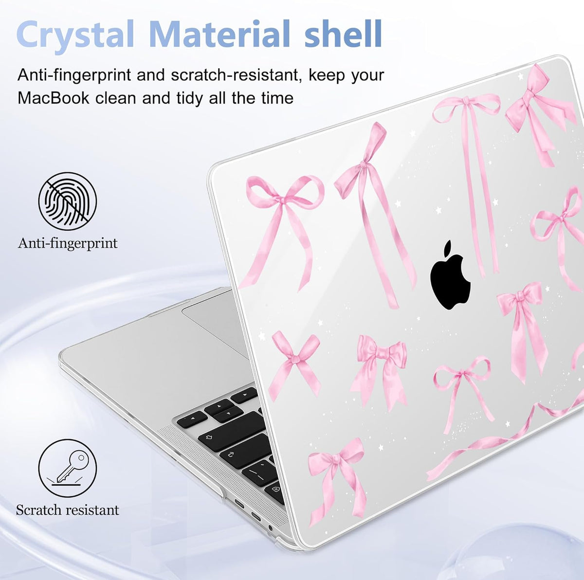 for MacBook Pro 16 inch Case 2019 2020 Release Model A2141, Plastic Hard Shell Cover with Keyboard Cover & Screen Protector for MacBook Pro 16 inch with Touch Bar & Touch ID, Bowknot
