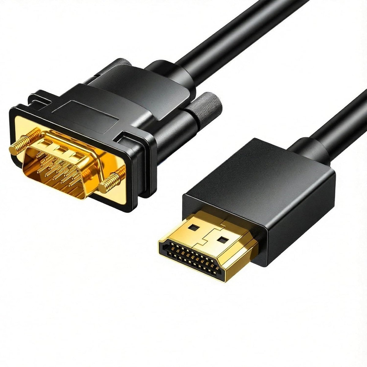 6FT, 1080P@60Hz HDMI to VGA Cable Uni-Directional HDMI to VGA Adapter Cable Male to Male Video Cord Compatible