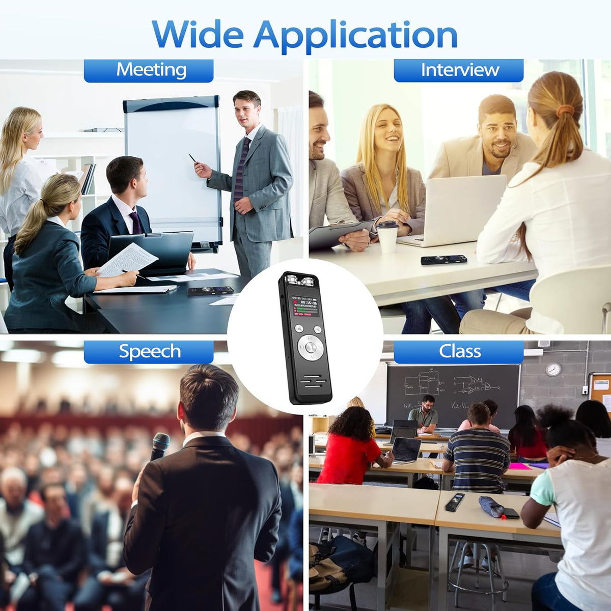 128GB Digital Voice Recorder with Playback - Voice Activated Recorders for Lectures/Meetings/Interviews, 9300Hours Audio Recorder Device, Dictaphone Tape Recorder Portable Mini with USB and Mp3 Player