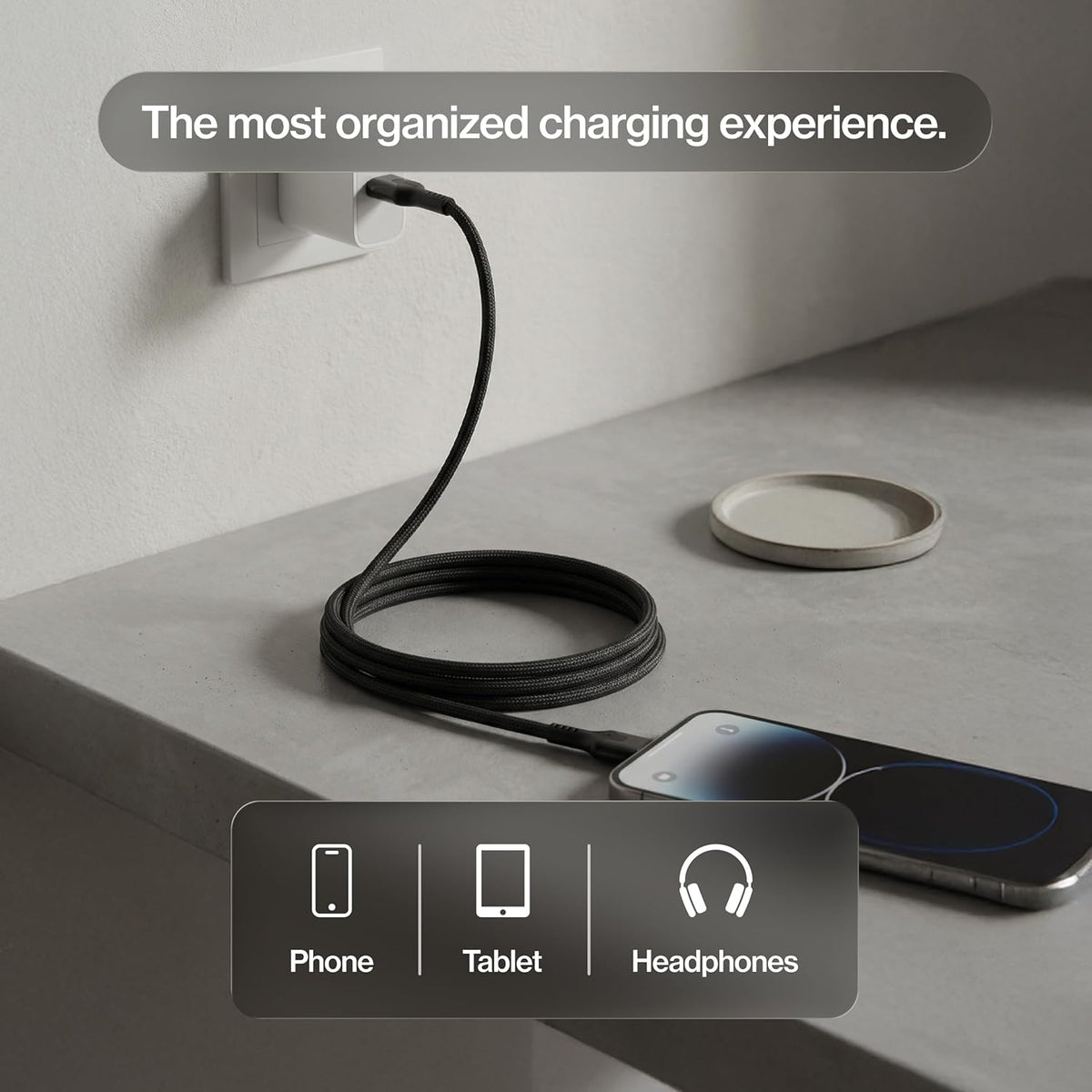 12W, 3FT Statik MagStack USB A to iPhone Cable MFi Certified, Clutter-Free Magnetic Charging Cable, Anti-Tangle Phone