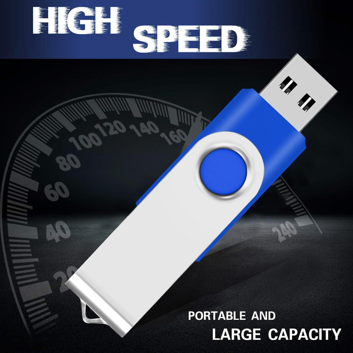 1GB Bulk Flash Drive 200 Pack, EASTBULL USB 2.0 Flash Drives Bulk Thumb Drives Pack USB Drives Pack (Blue)