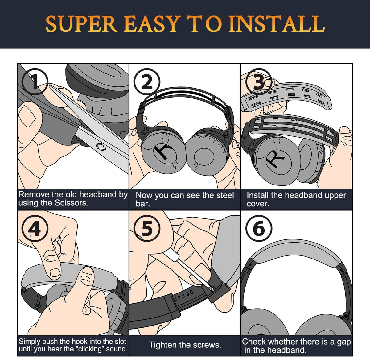 SOULWIT Ear Pads Cushions + Headband + Silicone Earpads Cover Protector, Replacement Kit for Bose QuietComfort 35 QC35, QC35 ii Over-Ear Headphones - Blue