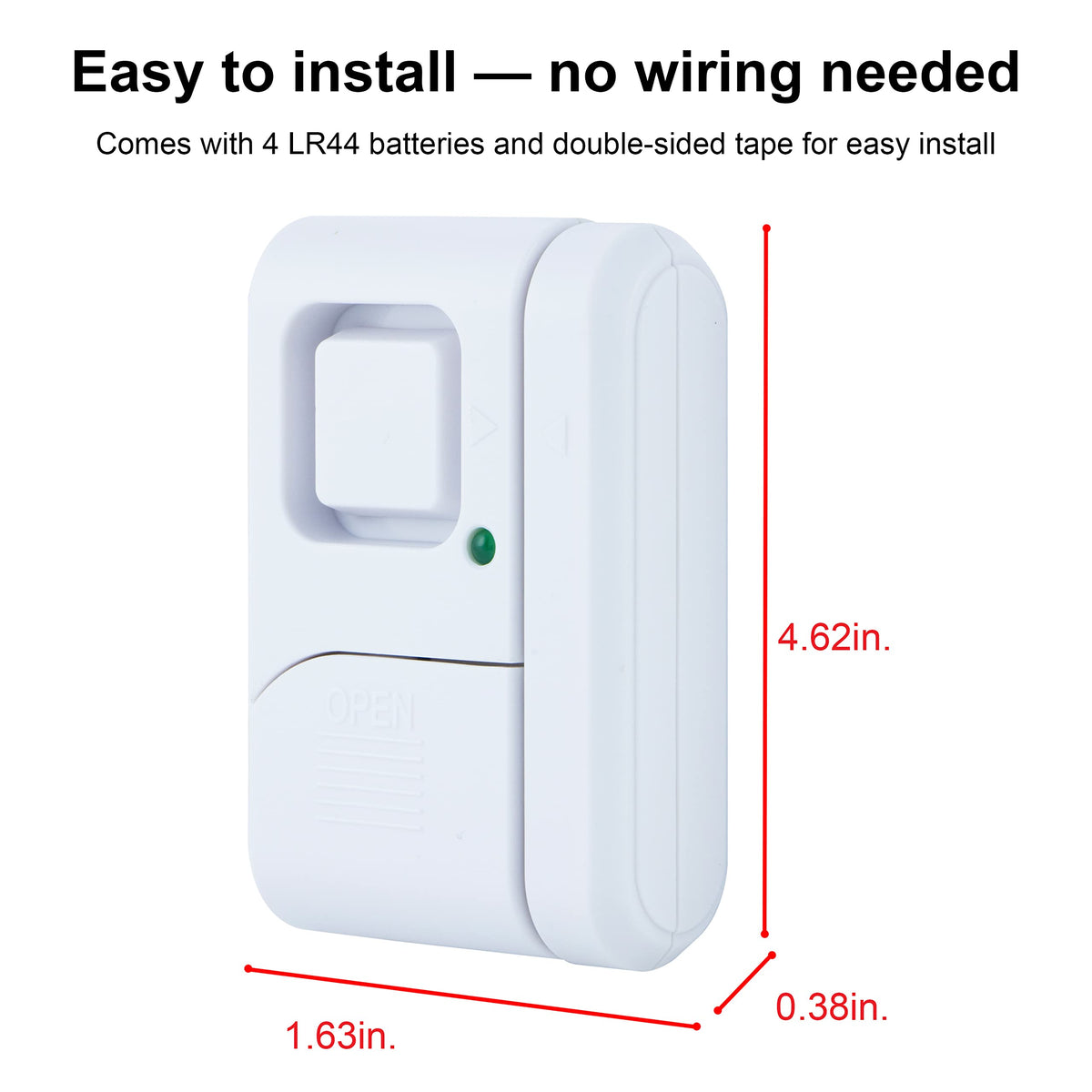 UltraPro Personal Security Window and Door Alarm, 1 Pack, DIY Protection, Burglar Alert, Wireless Chime/Alarm, Easy Installation, Home Security, Ideal