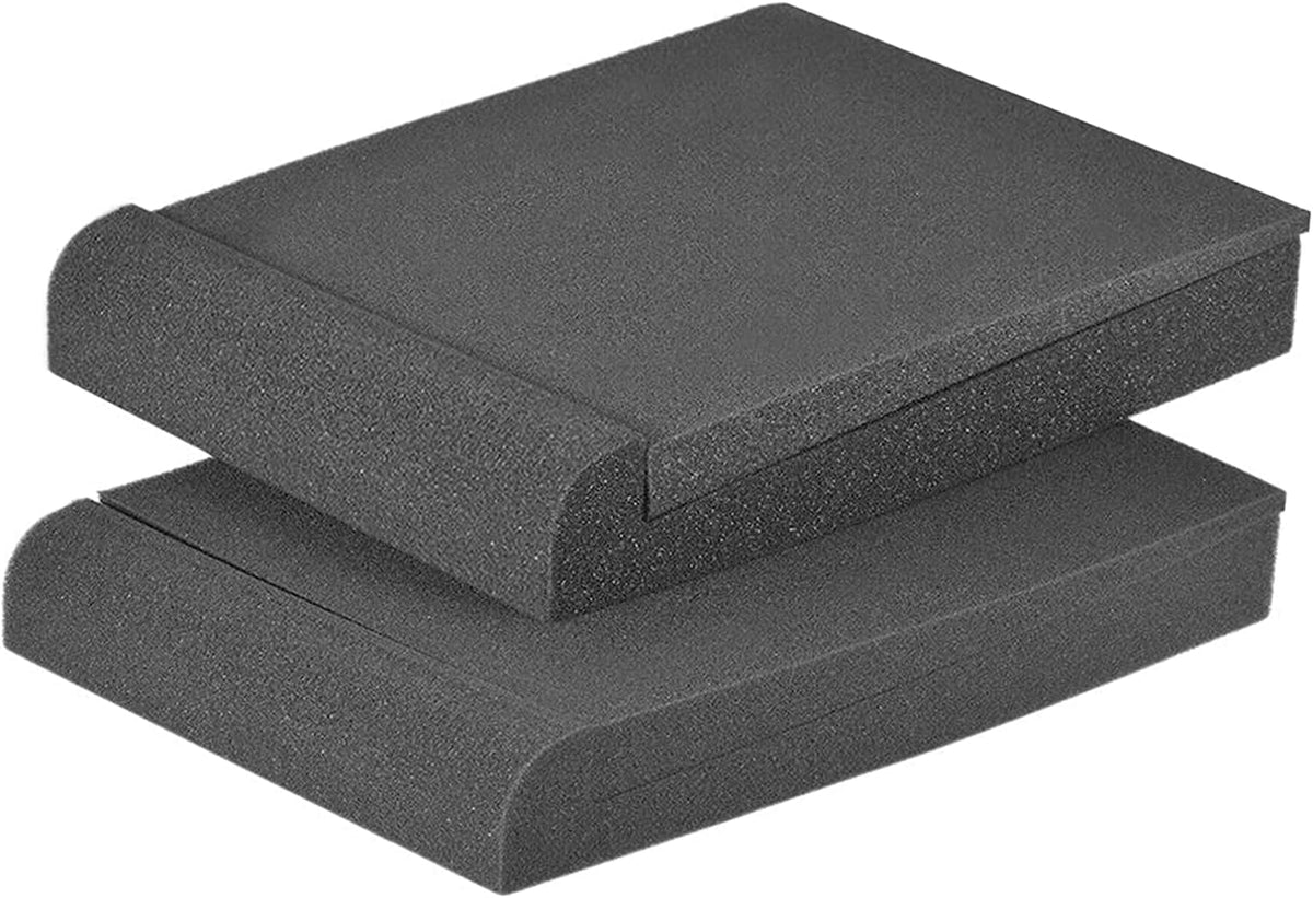 Studio Monitor Isolation Pads, Made of High Density Acoustic Foam, 2 Packs Sound Dampening Speaker Riser Foam to Prevent Vibrations