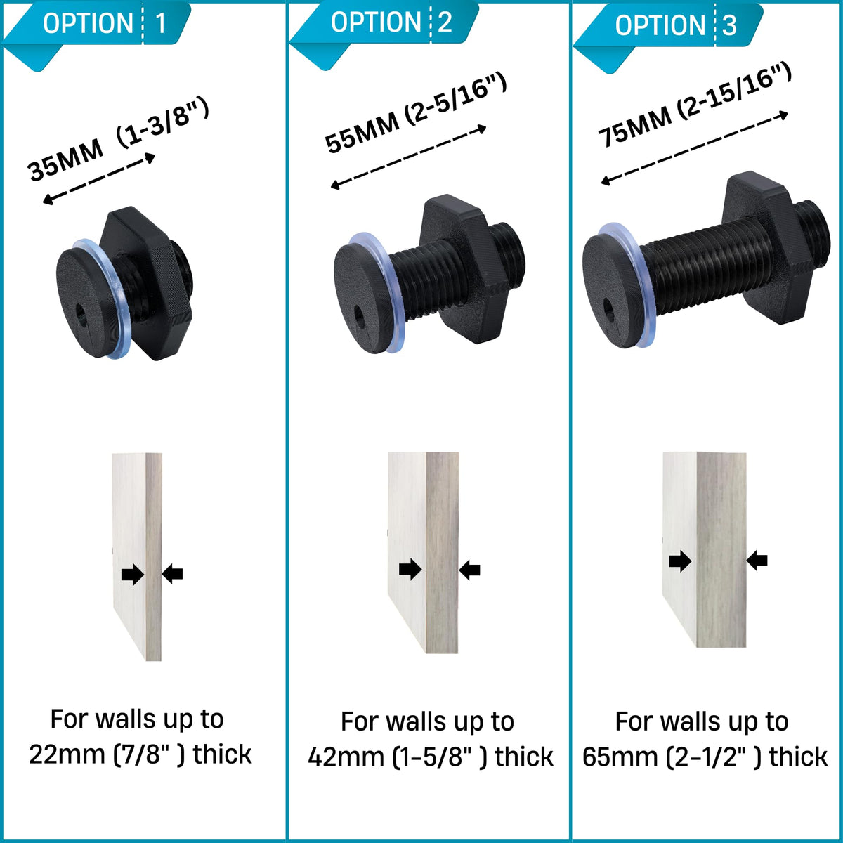 Dikiwodark 2Pcs RV Cable Passthrough for Starlink mini, RV Cable Grommet Compatible with Starlink, Ethernet, Coax, Water-Resistant and Anti-Drop RV Cable Routing (Black, 75mm/2pcs)