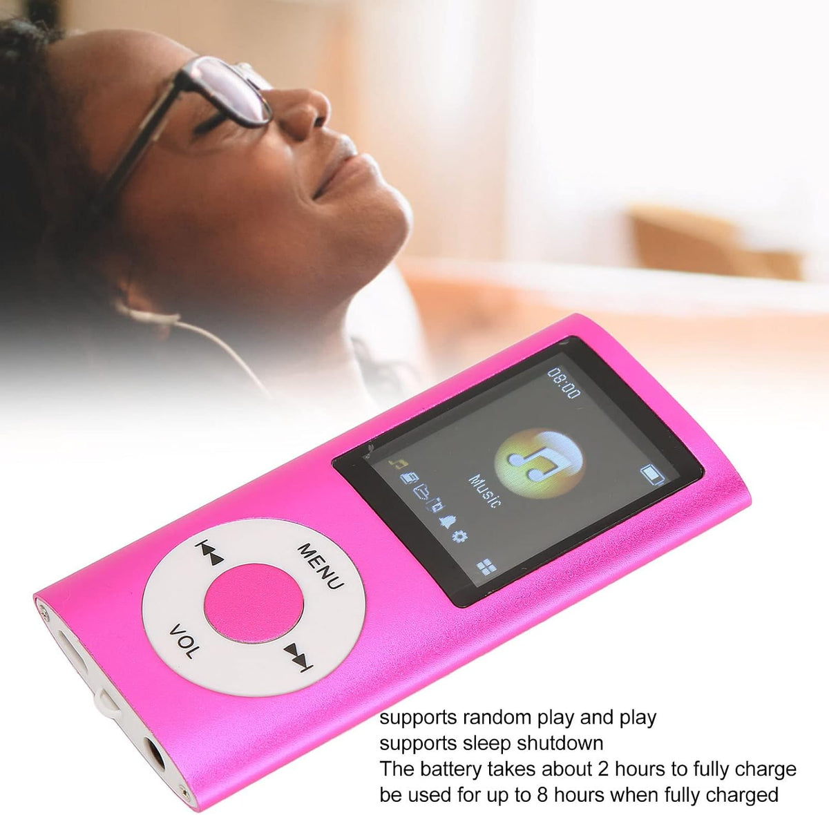 Generic MP3 Player with Lossless Sound, Memory Card Support, Easy to Use, Long Battery Life, Aluminum Alloy