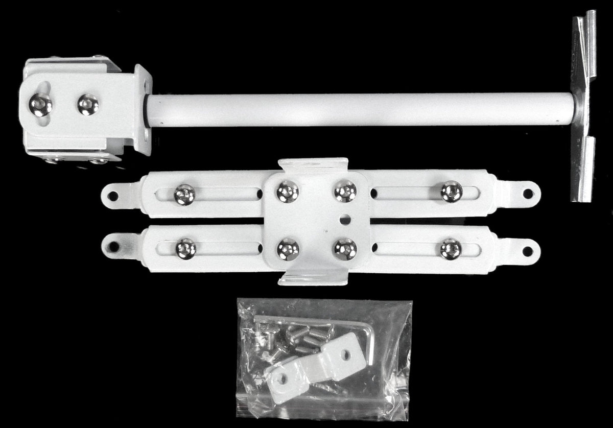 ALZO Short Suspended Drop Ceiling Video Projector Mount with Scissor Clamp for T-Bar Attachment with 10 Inch Drop