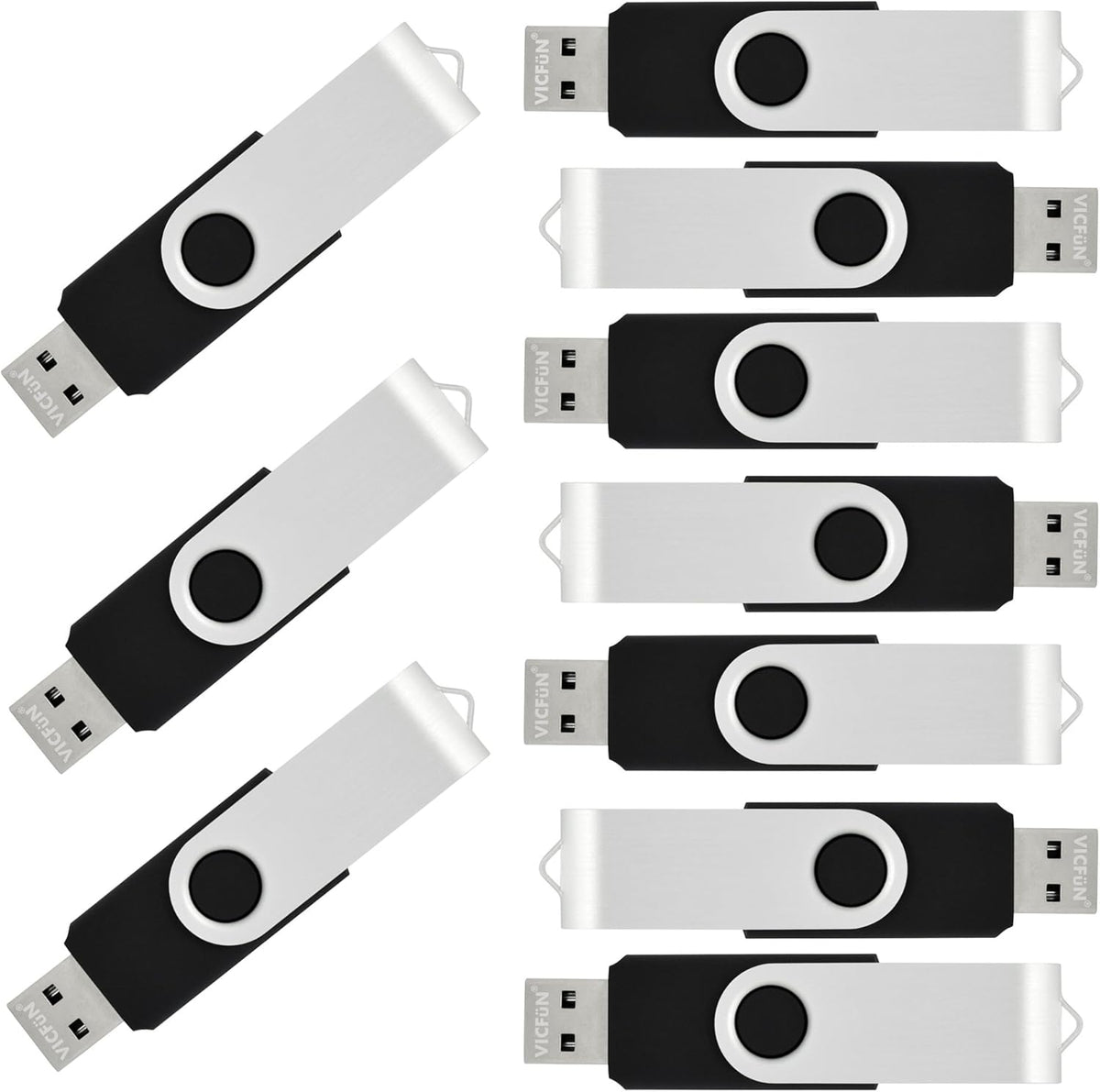 10pcs 8GB USB Flash Drive 8G Black USB 2.0 Flash Memory Stick Thumb Stick