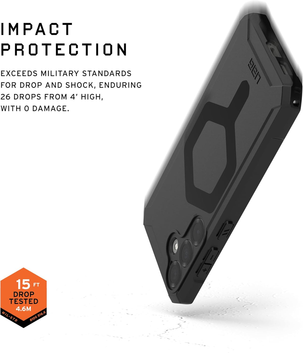 URBAN ARMOR GEAR UAG Designed for Samsung Galaxy S25 Case 6.2" Essential Armor - Compatible with Magnetic Charging Rugged Military Drop Tested Anti-Slip Protective Cover, Black