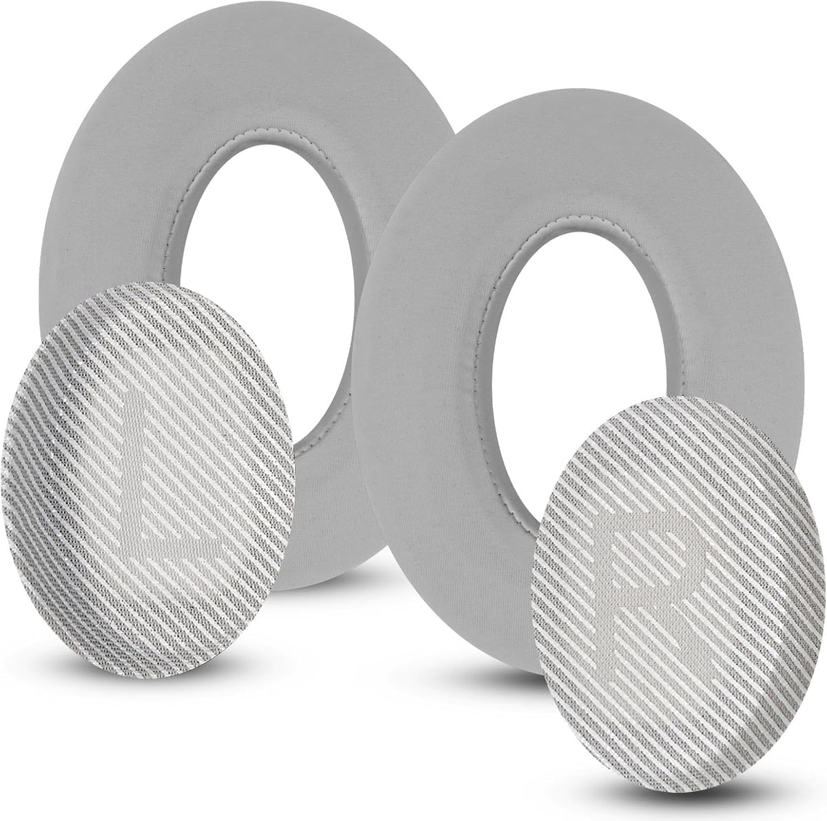 Full Cooling Gel Replacement Earpads for Bose Quiet Comfort QC35 Headphones Ear Pads Cushions with Breathable Ice Silk Fabric, High-Density Noise Cancelling Foam - Gray