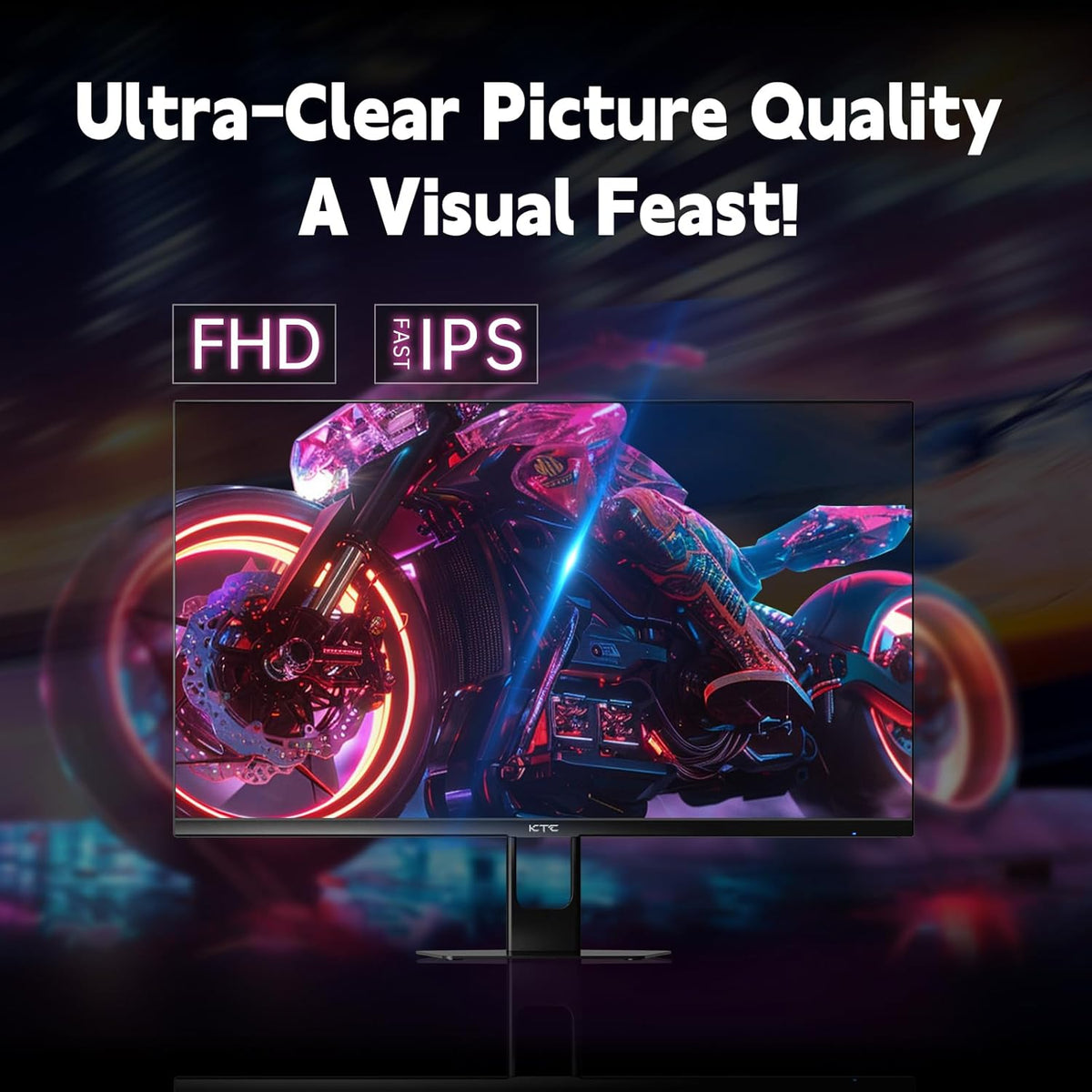KTC Gaming Monitor 27 inch 180hz 1ms | Fast IPS Screen 1080p Monitor|2 x HDMI 2.0 &1 x Display Port 1.4 | Support Freesync and Wall Mount | 108% sRGB with HDR 10