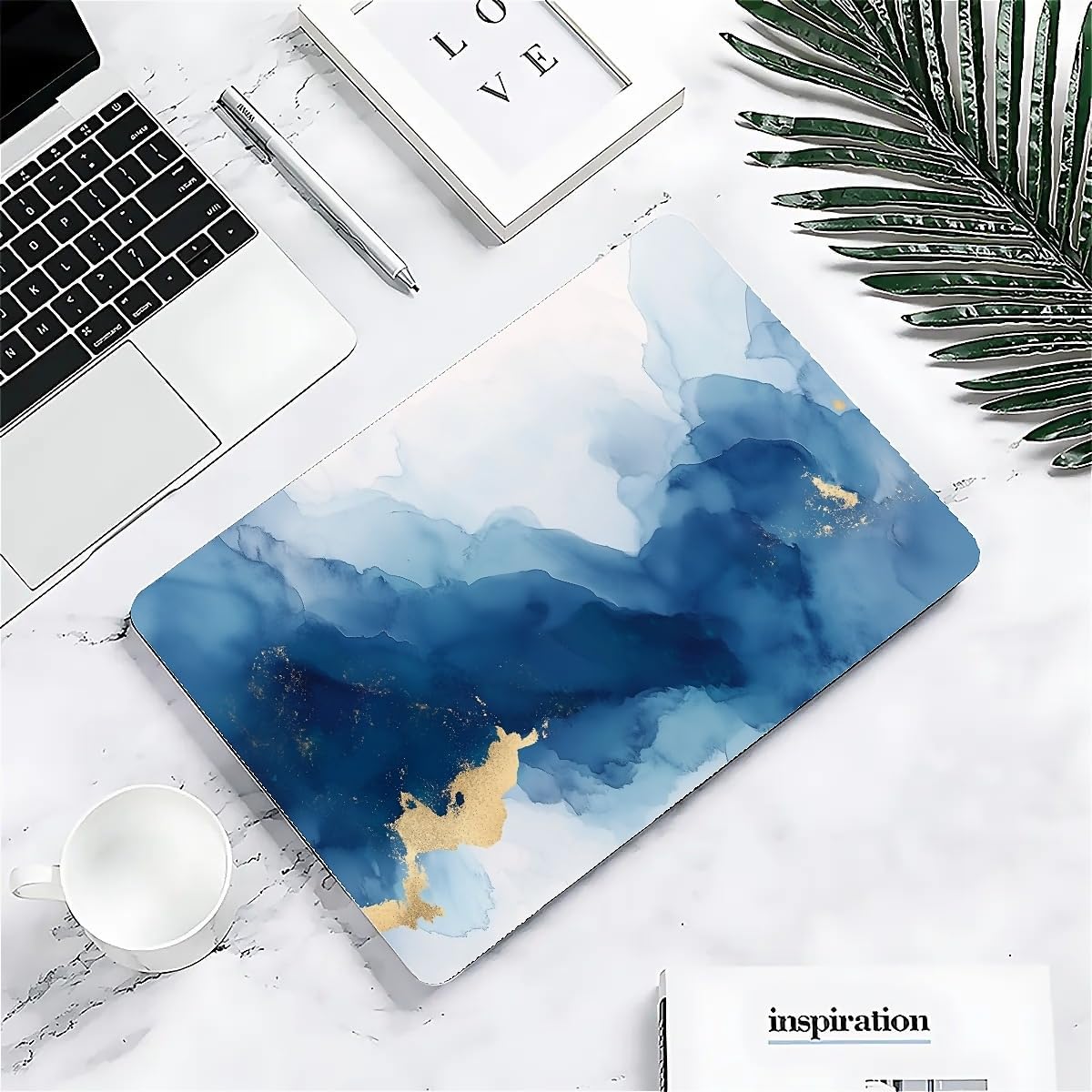 Compatible with MacBook Air 13.3 13.6 Inch Case 2022 2021 2020 2019 Plastic Hard Shell Case Cover,13.3 Pro(A1706/A1708/A1989/A2159/A2289/A2338), Blue Marble